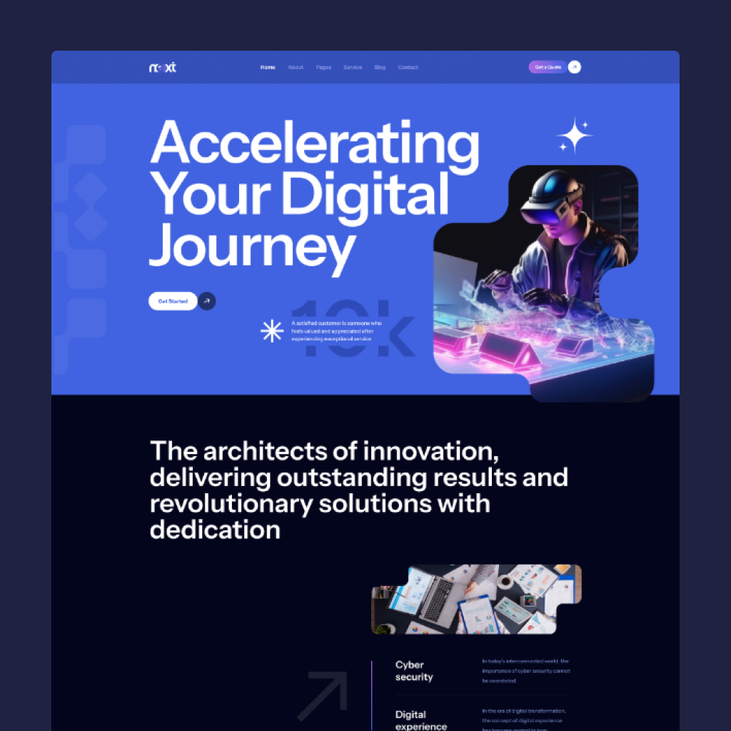 Nexti website template preview